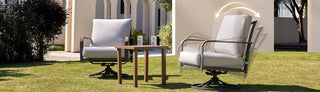 Swivel Glider Rocking Chairs with metal table