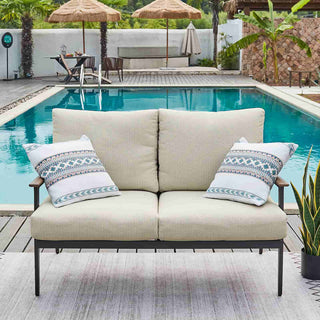 3 - Seater Wicker Back Conversation Set - Natural Expressions