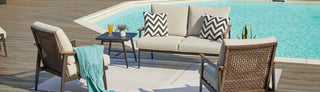 3 - Seater Wicker Back Conversation Set - Natural Expressions