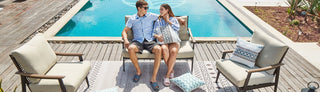 3 - Seater Wicker Back Conversation Set - Natural Expressions