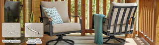 Swivel Glider Rocking Chairs with metal table