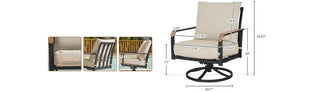 Swivel Glider Rocking Chairs with metal table